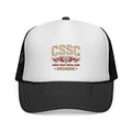 CSSC Trucker Cap — 'Cheap Salty Social Club' Skull & Flames Mesh Hat