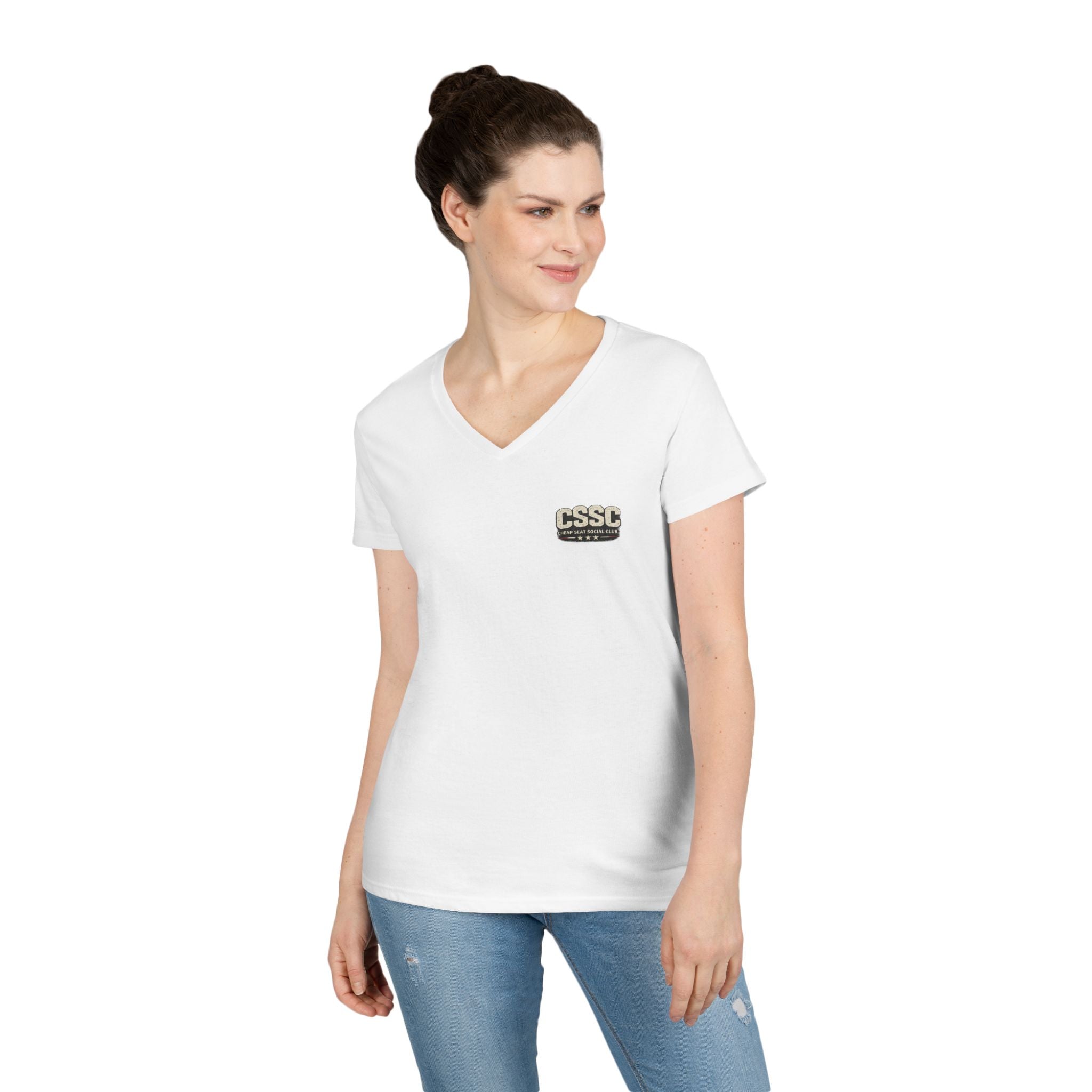 Row Z Legendary Ladies' V-Neck T-Shirt — "Row Z: Legendary" Graphic