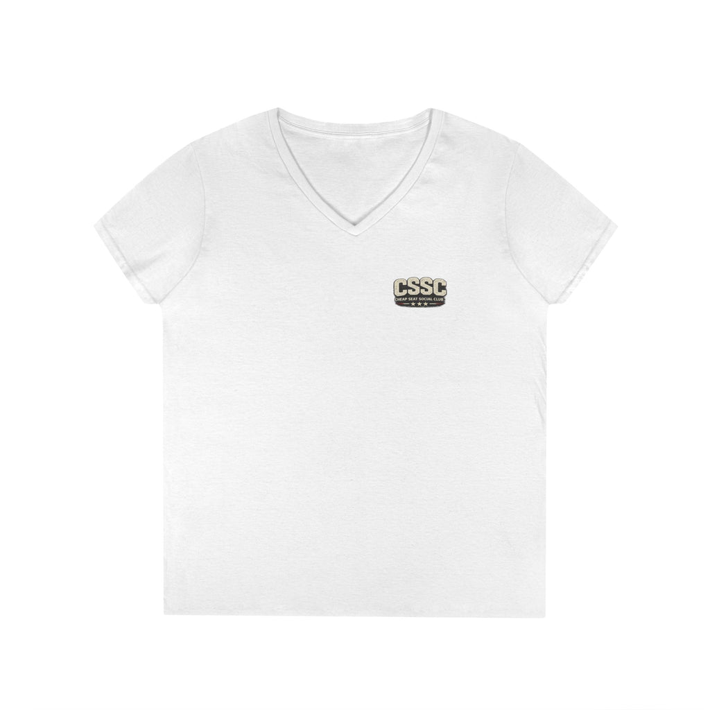 Row Z Legendary Ladies' V-Neck T-Shirt — "Row Z: Legendary" Graphic